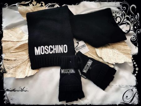 Moschino Set Schal und Handschuhe 